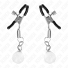 KINK - GLASPERLEN-NIPPELKLAMMERN SILBER 6 CM