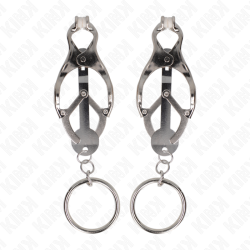 KINK - O-RING JAPANISCHE KLEEBLATT-NIPPELKLAMMERN SILBER
