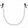 KINK - FLACHE KETTE NIPPELKLEMMEN SILBER 34 CM