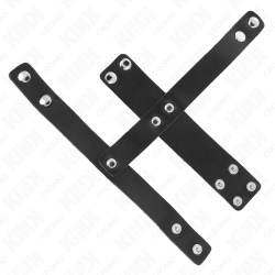 KINK - PENISKÄFIGRING AUS LEDER MIT VERSTELLBAREM HOCKENTRENNER