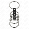 KINK - 5 PENISRINGE 3,7 CM BIS 5 CM METALL DURCH LEDER VERBUNDEN