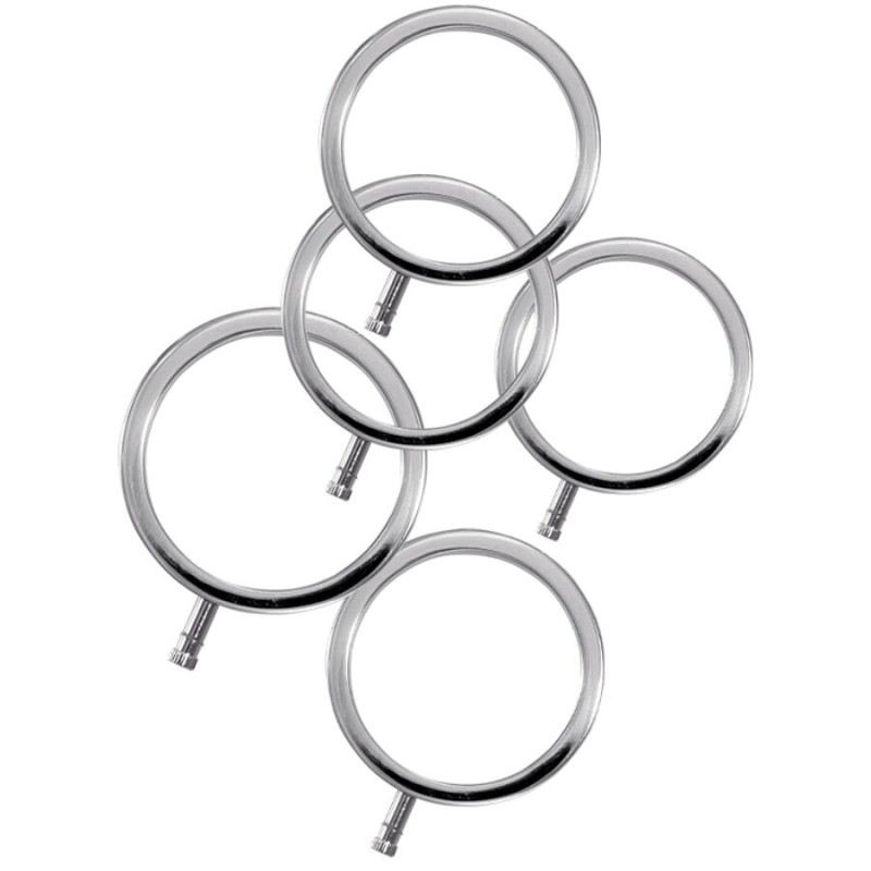 ELECTRASTIM - ELECTRARINGS METALL-PENISRINGE 5ER-PACK