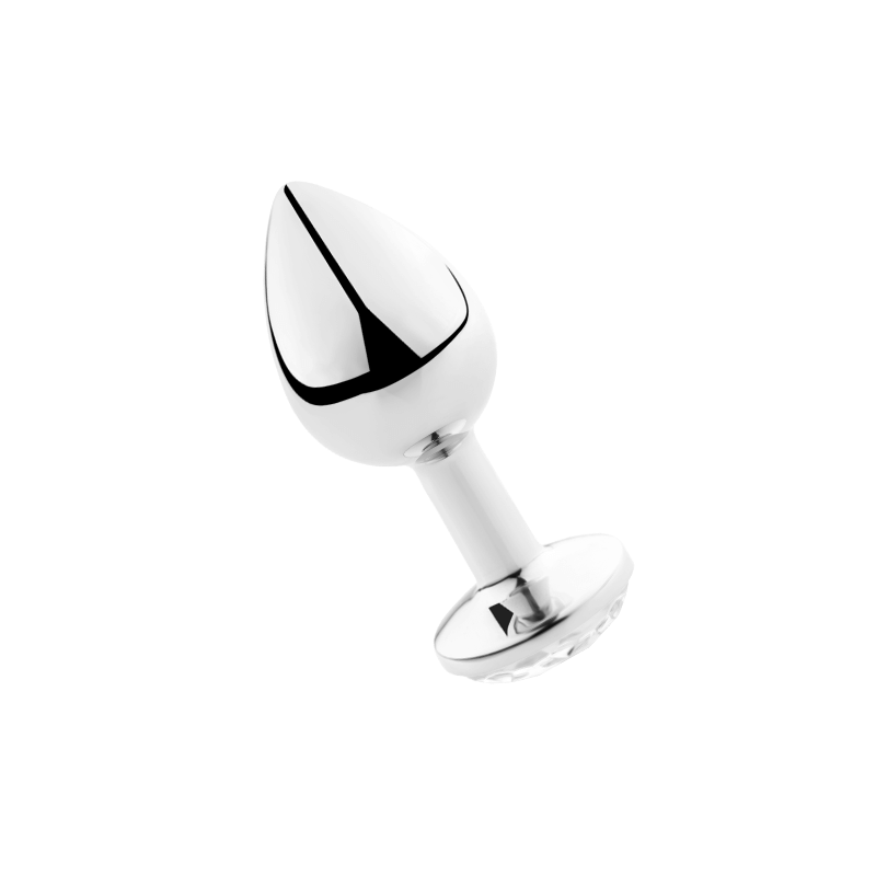 SECRETPLAY - ANALPLUG AUS TRANSPARENTEM ALUMINIUM, 8 CM