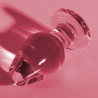 NEBULA SERIES BY IBIZA - MODELL 3 ANALPLUG BOROSILIKATGLAS ROSA 11 CM -O- 5 CM