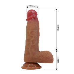 PRETTY LOVE - DUVALL REALISTISCHER DILDO MIT SAUGNAPF 19,3 CM -Ø- 4,5 CM