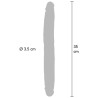 GET REAL - DOPPELENDES SILIKON-DILDO KARAMELL 35 CM