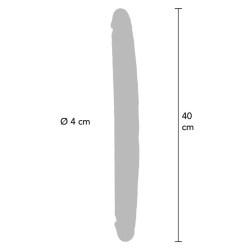 GET REAL - DOPPELENDES SILIKON-DILDO KARAMELL 40 CM