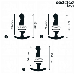 ADDICTED TOYS - 3ER-SET ANALPLUG MODELL 1