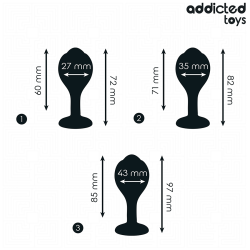 ADDICTED TOYS - 3ER-SET ANALPLUG MIT JUWEL