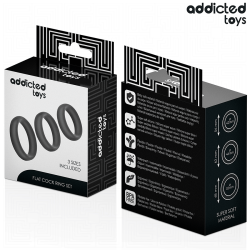 ADDICTED TOYS - SET AUS FLACHEN SILIKONRINGEN