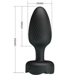 PRETTY LOVE - VARIAN ANAL PLUG MIT LED-LICHT SCHWARZ 10,8 CM