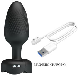 PRETTY LOVE - OSBORN ANAL PLUG MIT LED LICHT SCHWARZ 9,8 CM