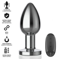 INTENSE - ANAL PLUG 10 VIBRATIONEN METALL MIT FERNBEDIENUNG L
