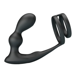 MR PLAY - VIBRIERENDER ANALPLUG MIT PENISRING UND FERNBEDIENUNG