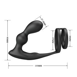 MR PLAY - VIBRIERENDER ANALPLUG MIT PENISRING UND FERNBEDIENUNG