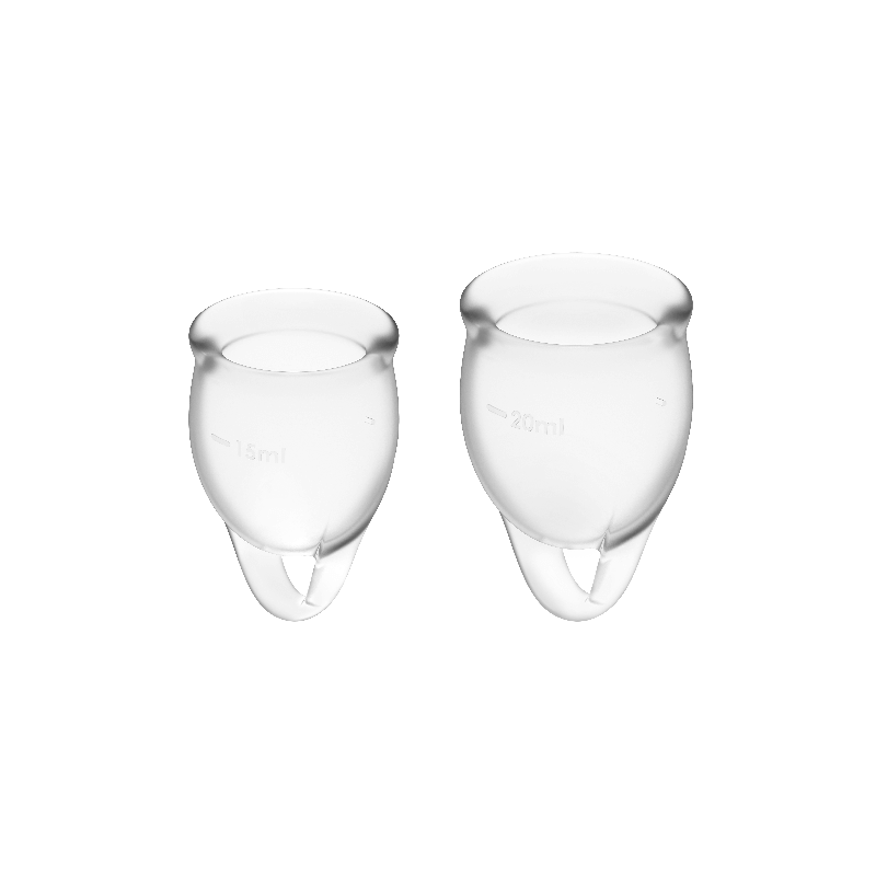 SATISFYER - FEEL CONFIDENT MENSTRUAL CUP CLEAR 15 + 20 ML