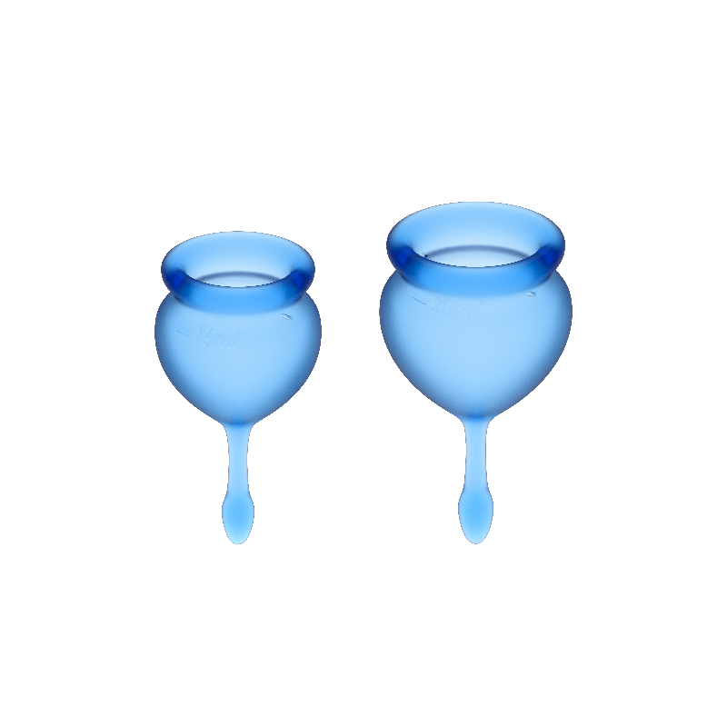 SATISFYER - FEEL GOOD MENSTRUAL CUP DUNKELBLAU 15 + 20 ML