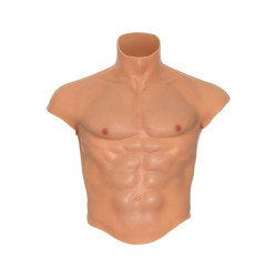 VERBORGENE BEDÜRFNIS - ALTER EGO SILIKON-MÄNNERTORSO-SHIRT MIT ABS-FLEISCH