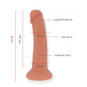 ONINDER - GROSSER BOGOTÁ-VIBRATORDILDO, 9 GESCHWINDIGKEITEN, NATÜRLICH, 22 CM -O- 4,5 CM - KOSTENLOSE APP
