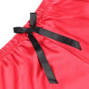 SUBBLIME - 953959 LÄSSIGE SEIDENNACHTHEMD + SPITZENHOSE SCHWARZ/ROT S/M