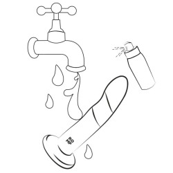 ROMP - DIZI Silikon-Dildo mit Saugnapf, dreifarbig, 18 cm