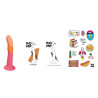 ROMP - DIZI Silikon-Dildo mit Saugnapf, dreifarbig, 18 cm