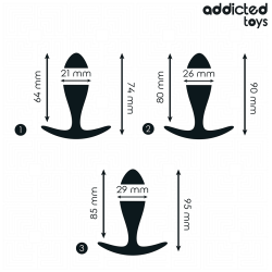 ADDICTED TOYS - 3ER-SET ANALPLUG MODELL 2