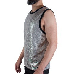 MACHO - T-SHIRT MIT FEINEM GLITZER, GRÖSSE L/XL