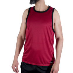 MACHO - CMV003 MAROON GYM T-SHIRT L/XL - Offer
