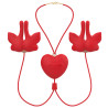 ARMONY - MAGNETISCHE NIPPELKLEMMEN MIT VIBRATION SCHMETTERLINGSFORM ROT