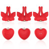 ARMONY - MAGNETISCHE NIPPELKLEMMEN MIT VIBRATION SCHMETTERLINGSFORM ROT