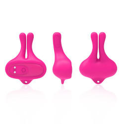 ARMONY - KANINCHENFORM VIBRATION MAGNETISCHE NIPPELKLEMMEN ROSA