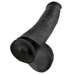 KING COCK - REALISTISCHER DILDO MIT HODEN 38 CM SCHWARZ