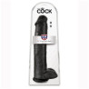 KING COCK - REALISTISCHER DILDO MIT HODEN 38 CM SCHWARZ
