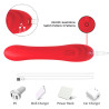 ARMONY - VIBRATOR MIT OSZILLIERENDER ZUNGE ROT