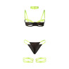 SUBBLIME - 955274 BH-SET MIT HALSKETTE UND BEINDETAILS FLUORESZIERENDES GRÜN S/M