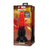 POWER MONSTERS – FEUERDRACHEN-FANTASIE-DILDO MIT SAUGNAPF 24,5 CM Ø 5,8 CM ROT &amp SCHWARZ