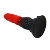 POWER MONSTERS – FEUERDRACHEN-FANTASIE-DILDO MIT SAUGNAPF 24,5 CM Ø 5,8 CM ROT &amp SCHWARZ