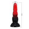 POWER MONSTERS – FEUERDRACHEN-FANTASIE-DILDO MIT SAUGNAPF 24,5 CM Ø 5,8 CM ROT &amp SCHWARZ