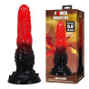 POWER MONSTERS – FEUERDRACHEN-FANTASIE-DILDO MIT SAUGNAPF 24,5 CM Ø 5,8 CM ROT &amp SCHWARZ