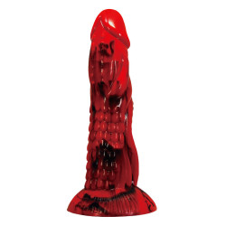 POWER MONSTERS - MINOTAUR FANTASY DILDO MIT SAUGAUFGANG 21 CM Ø 5 CM ROT &amp SCHWARZ