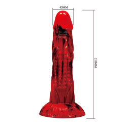 POWER MONSTERS - MINOTAUR FANTASY DILDO MIT SAUGAUFGANG 21 CM Ø 5 CM ROT &amp SCHWARZ