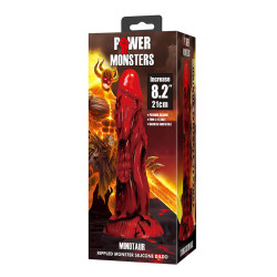 POWER MONSTERS - MINOTAUR FANTASY DILDO MIT SAUGAUFGANG 21 CM Ø 5 CM ROT &amp SCHWARZ