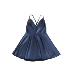 SUBBLIME - 955410 KLEID MIT BLAUEN LEDERTRÄGERN S/M