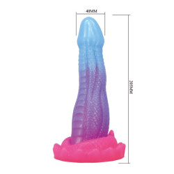 POWER MONSTERS - VOID PYTHON FANTASY DILDO MIT SAUGNAPF 20,5 CM Ø 5,2 CM BLAU, LILA &amp PINK