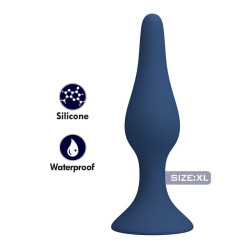 MR PLAY - KONISCHER SILIKON-ANALPLUG, BLAU, XL