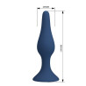 MR PLAY - KONISCHER SILIKON-ANALPLUG, BLAU, XL