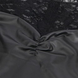 SUBBLIME - 955595 LANGARMKLEID MIT SCHWARZER SPITZE S/M