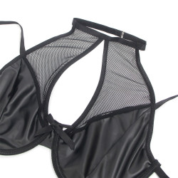 SUBBLIME - 957599 LEDER-BH UND ROCK-SET SCHWARZ L/XL