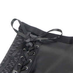 SUBBLIME - 957599 LEDER-BH UND ROCK-SET SCHWARZ L/XL